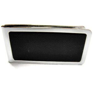 Money Clip Black & Silver Tone Wallet Credit Card Cash ID Holder Vintage